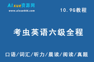 21年6月【考虫英语六级全程】教学视频-口语/词汇/听力/晨读/阅读/真题/讲义