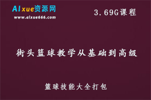 街头篮球教学从基础到高级,3.73G课程百度网盘打包下载,篮球技能大全