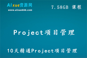 10天精通Project项目管理,7.58GB 课程百度网盘打包下载