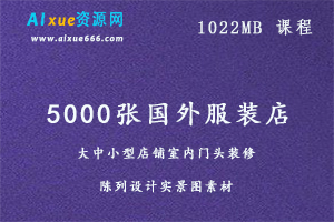 5000张国外服装店大中小型店铺室内门头装修陈列设计实景图素材,1000MB 课程百度网盘打包下载