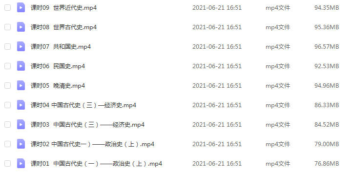 猿辅导高中历史全套教学课程,26.99G课程百度网盘打包下载