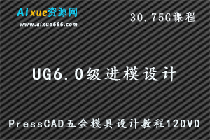 UG6.0级进模设计PressCAD五金模具设计教程12DVD,30.75G课程百度网盘资源打包下载