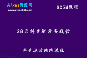28天抖音逆袭实战营百度网盘资源打包下载,抖音运营课程教学