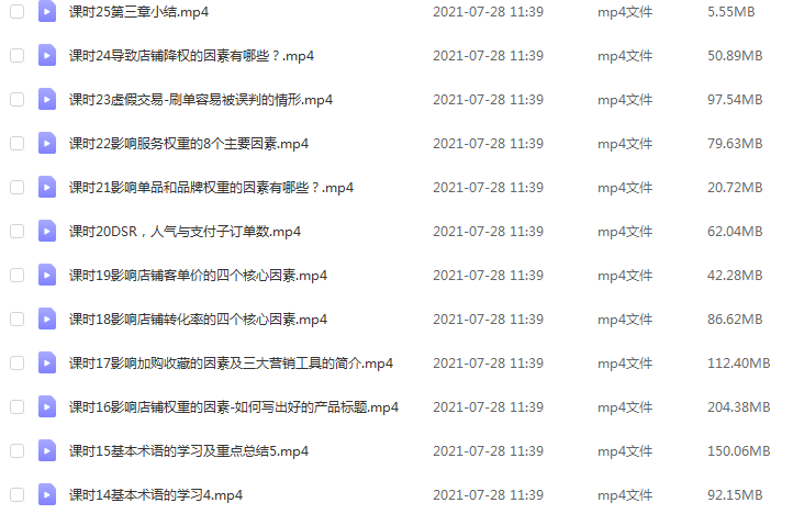 淘宝运营教学视频-淘宝开店从新手到大师教程,5.30G百度网盘资源打包下载