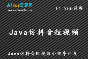 Java仿抖音短视频小程序开发教学课程，14.76G百度网盘资源打包下载