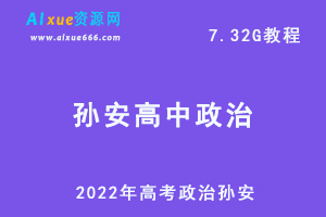 2022年高考政治孙安高中政治教学视频，7.32G百度网盘资源打包下载