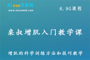 桌叔增肌入门教学课程科学健康的增肌方法和技巧课程，百度网盘资源打包下载