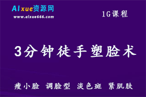 女性3分钟徒手塑脸术/瘦小脸 /调脸型/ 淡色斑 /紧肌肤/轻松拥有逆龄少女脸，百度网盘资源打包下载