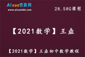初中数学教学课程视频【2021数学】王垚教学视频,28.58G百度网盘资源打包下载