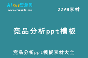 竞品分析ppt模板素材大全，产品报告/企业市场营销调研/管理各大行业等素材资料大全，百度网盘资源打包下载