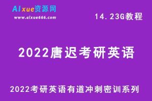 2022唐迟考研英语有道冲刺密训系列教学视频+讲义试题，14.23G学习资料百度网盘下载