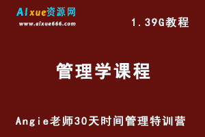 管理学网课教程Angie老师30天时间管理特训营