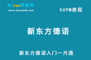 新东方德语网课教程入门一月通