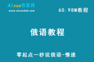 俄语教学课程-零起点一秒说俄语-慢速