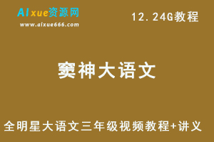 窦神 全明星大语文三年级视频教程+讲义