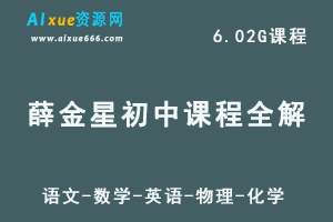 薛金星初中课程全解7-9年级语文-数学-英语-物理-化学全科教程