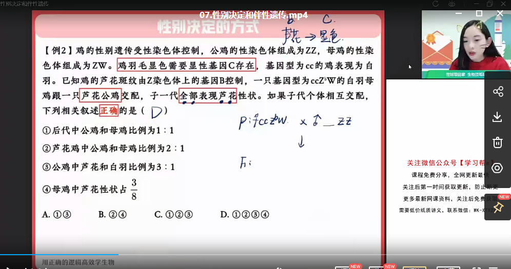 作业帮22年高中生物网课教程杨雪高二生物教学视频+讲义