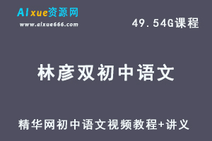 精华网林彦双初中语文视频教程+讲义