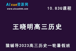 高中历史网课猿辅导2023王晓明高三历史一轮复习视频教程暑假班