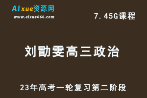 2023刘勖雯高三政治视频教程高考一轮复习第二阶段（选择题技巧）
