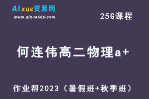 2023何连伟高二物理a+视频教程+讲义（暑假班+秋季班）