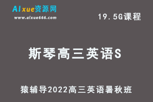 高中英语网课教程猿辅导2022斯琴高三英语S班高考一轮复习视频教程+讲义（暑假班+秋季班）