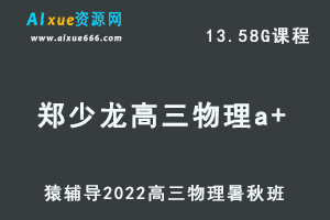 高中物理网课教程猿辅导2022郑少龙高三物理a+班高考一轮复习视频教程+讲义（暑假班+秋季班）