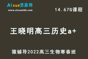 高中历史网课教程猿辅导2022王晓明高三历史a+班高考二三复习视频教程+讲义（寒假班+春季班）