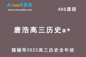 高中历史网课教程猿辅导2022唐浩那木德高三历史a+班高考复习视频教程+讲义全年班（暑假班+秋季班+寒假班+春季班）