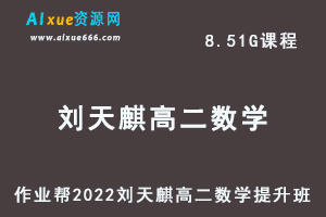 高中数学教程2022刘天麒高二数学提升班全年班视频教程+课堂笔记+讲义（寒/暑/秋）