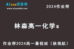 2024林森高一化学s班暑假班课程