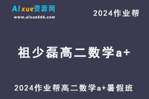 2024祖少磊高二数学a+暑假班视频教程+讲义