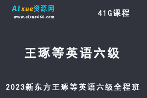 2023新东方王琢等英语六级考试全程班