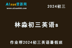 2024林淼初三英语s班视频教程+讲义教辅资源暑假班