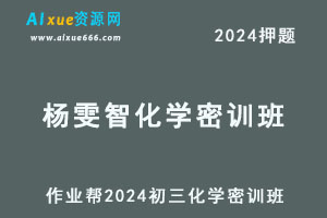 2024杨雯智初三化学密训班押题课