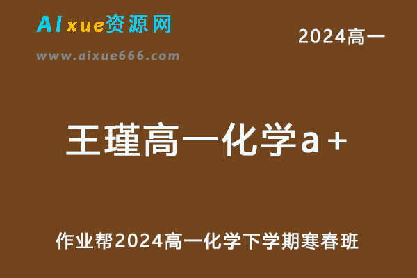2024王瑾高一化学a+下学期寒春班