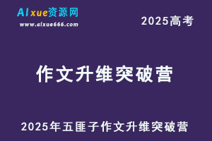 2025年五匪子语文作文升维突破营