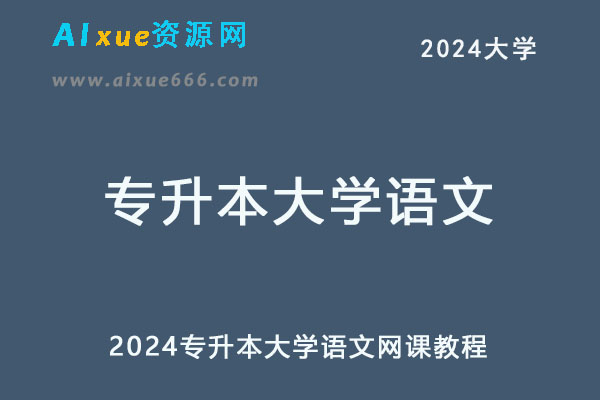 2024专升本大学语文网课教程