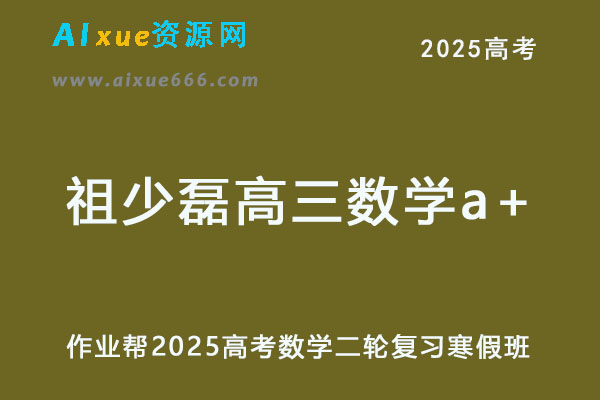 2025祖少磊高三数学a+二轮复习寒假班