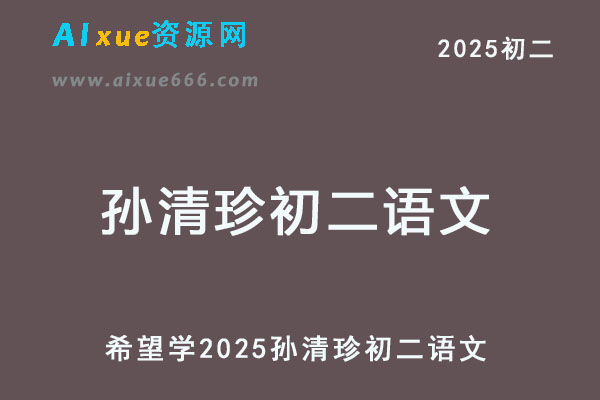 2025孙清珍初二政治网课教程