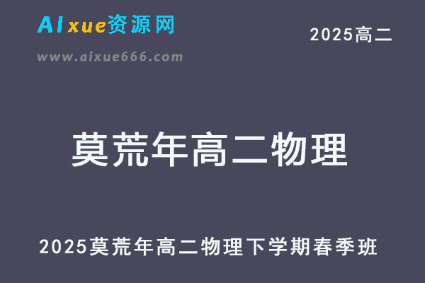 有道2025莫荒年高二物理下学期春季班网课教程