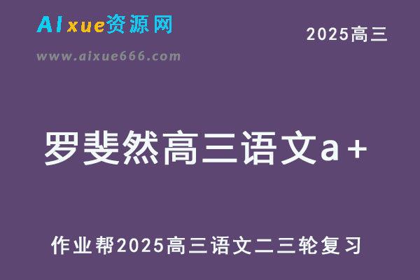 2025罗斐然高三语文a+二三复习寒春班