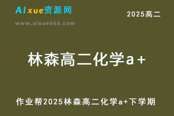 2025林森高二化学a+网课教程下学期寒春班