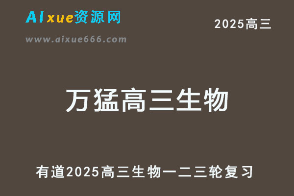 有道2025万猛高三生物一二三轮复习全年班网课教程