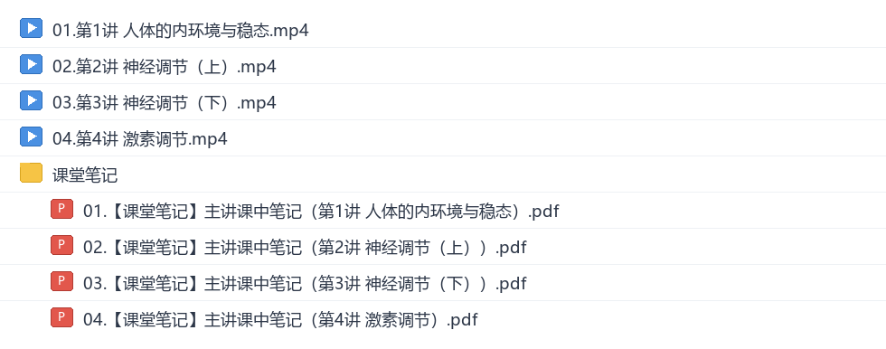 周云2027高二生物秋季班网盘目录